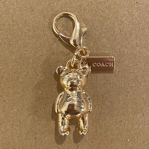 Coach Gold Bear Charm Keychain